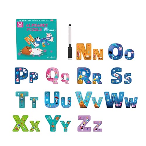 Esncddym Alphabet-Lernspielzeug, Alphabet-Puzzle für Kleinkinder - 57-teilige Alphabet-Puzzles zum Lernen,Lern- und Bildungsspielzeug, Kleinkindpuzzles, Montessori-Spielzeug für Kinder, Jungen und von Esncddym