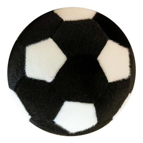 Esncddym Fußball-Stofftier, Fußball-Wurfkissen - Gefülltes Plüsch-Fußballpuppenspielzeug,Realistisches Design-Dekorationswerkzeug für Schlafzimmer, Kinderzimmer, Spielzimmer, Arbeitsbereich, von Esncddym