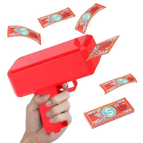 Esncddym Geldsprühmaschine, Papierspielspray | Handheld-Geldkanonen-Geldscheinspray,Geld-Spray-Shooter, Papierspiel-Spray-Requisite, Cash-Shooter, Batterie Nicht im Lieferumfang enthalten, für von Esncddym