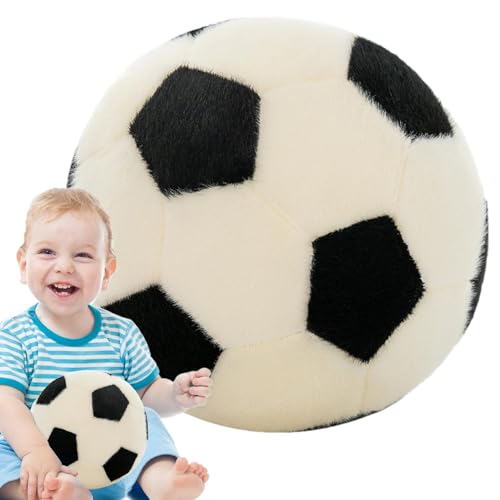 Esncddym Plüsch-Fußball für Kinder,Plüsch-Fußball - Fußball-Plüschpuppe für Kinder | Realistisches Design-Dekorationswerkzeug für Schlafzimmer, Kinderzimmer, Spielzimmer, Arbeitsbereich, Wohnzimmer von Esncddym