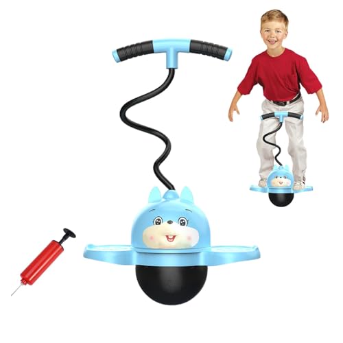 Esncddym Pogo-Ball mit Griff,Pogo-Jumper mit Griff - Flexibler Cartoon-Pogo-Ball für Kinder,Tragbarer Pogo-Ball mit Griff für Park, Fitnessstudio, Zuhause, niedlicher Pogo-Pullover zum Muskeltraining von Esncddym