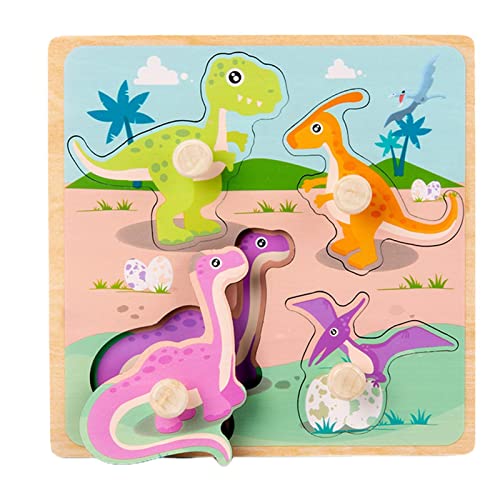 Esncddym Steckpuzzles aus Holz,Steckpuzzles, Puzzle Vorschul-Lernspielzeug - Formsortierspielzeug für Vorschulkinder, Holzformbrett-Puzzles – Farb- und Formensortierer für Kinder von Esncddym