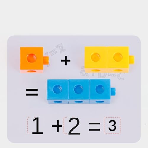 Esncddym Zählblöcke für Mathematik,Zählblöcke | Pädagogisches Mathe-Blockspielzeug für unterhaltsames Lernen | Lernspielzeug für die Beherrschung von Zahlen, Robustes von Esncddym