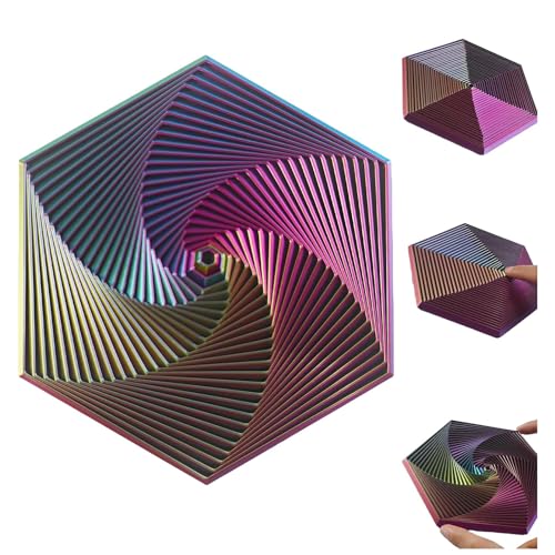 14 cm Fractal Fidget Hexagon, Hexagon Spiral Spielzeug, Anti Stress Spielzeug Für Erwachsene, Antistress Fidget Toys, Sensorisches Spielzeug, Stressabbau Spielzeug von Esoes