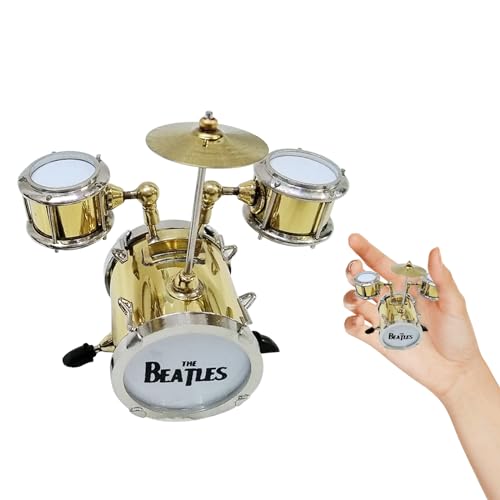 Drum Kit Miniatur Musikinstrument Modell, Mini Beautiful Artificial Drum Kit Dollhouse Ornament Urlaub Zubehör Geschenk (Schlagzeug) von Esoes