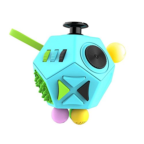 Fidget Cube 12 Seiten Stresswürfel, Angst Entlastung, Tragbares Anti Stress Spielzeug für Kinder und Erwachsene mit ADHS ADD OCD Autismus Weihnachten Spielzeug Kinder von Esoes