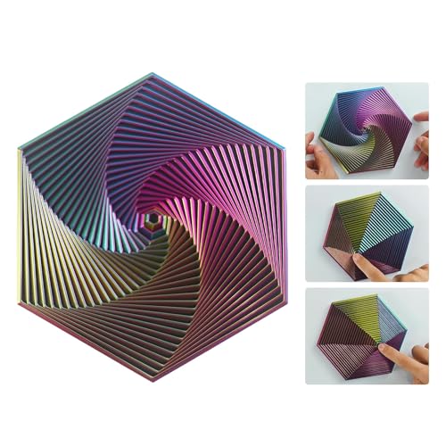 Esoes Fidget Hexagon Fidget,3D Printing Hexagon Spiral Spielzeug, 12cm Hexagon Cube Gear Spielzeug Fidget ,Taschenformat Fidgettoy Für Angst Stresslinderung and Keeping Idle Hands Busy von Esoes