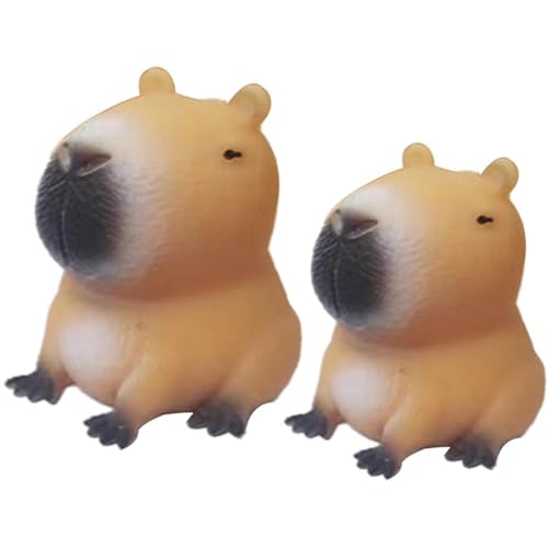 Esshogo 2 Stück Capybara Quetschspielzeug, Cartoon Capybara Anti Stress Stressbälle, Niedliches Capybara Zappelspielzeug, Squeeze Spielzeug Für Erwachsene Und Kinder von Esshogo