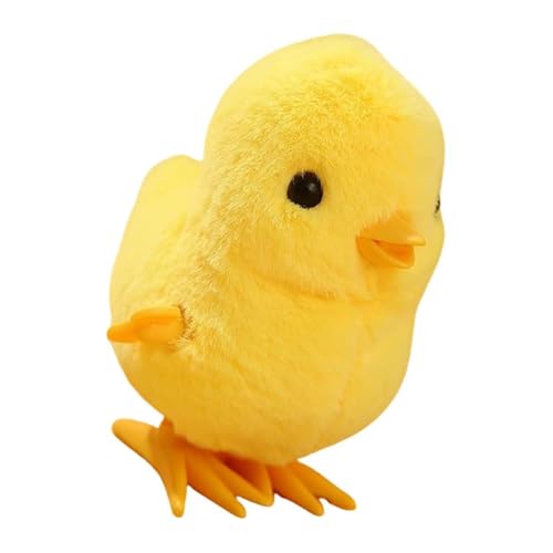 Esshogo Ostern Aufzieh Huhn Spielzeug,pringendes gelbes Huhn chicken toy Aufziehbares Huhn Küken Aufziehspielzeug, Ausgestopfte Kinder-Partybevorzugungen Osterkörbchen Stuffer (Gelb) von Esshogo