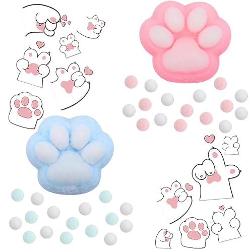 Esshogo Spielzeug zum Drücken von Katzenpfoten, Spielzeug in Katzenform, Squishy Spielzeug zum Drücken der Pfote, Squishy Lustige Tiere Pfote Katze, Anti-Stress Squishy, Spielzeug zum Drücken von Esshogo