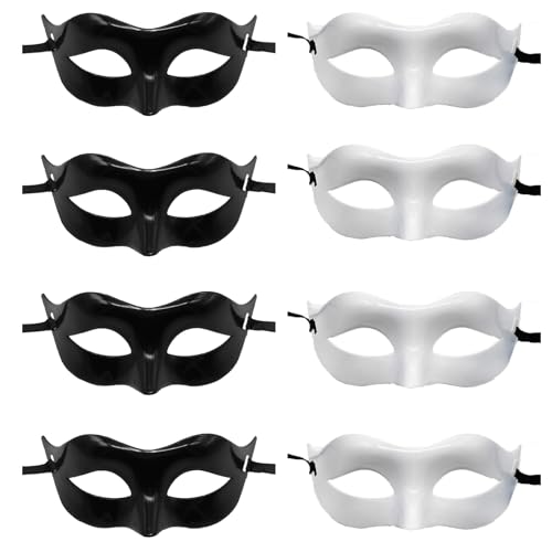 Eterspr 8 Stücke Halloween Maske, Maskerade Maske, Venezianische Maske für Damen Herren, Geeignet für Karnevalspartys, Rollenspiele, Halloween von Eterspr