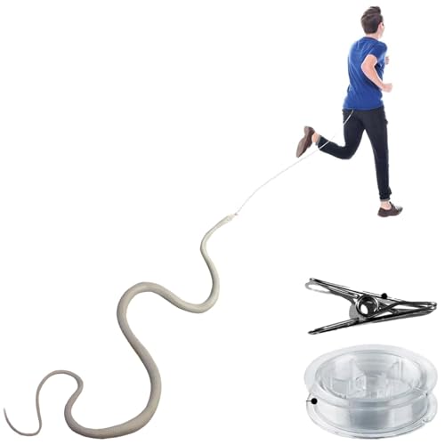 Eteslot Snake Prank with String and Clip, Clip on Snake Prank, Joke Snake on a String, Realistic Fake Snake Prank, Golf Snake Prank with String and Clip, Snake Prank Never Gets Old von Eteslot