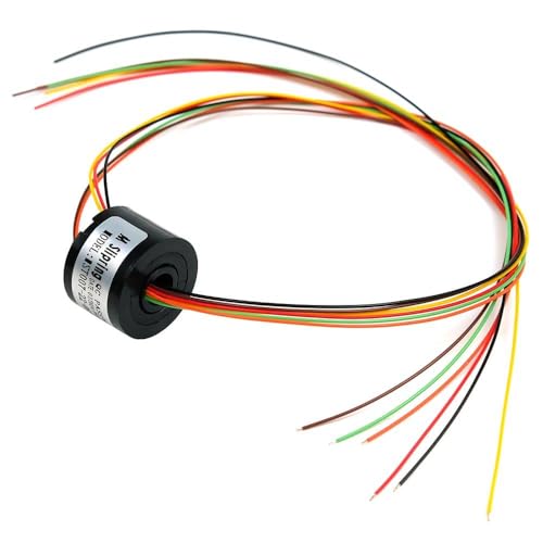 EtriiQURV 2/4/6 Kanal Schleifring Mit Loch Dia.7mm 1,5 EINE Elektrische Schleifring Hohlwelle for PTZ Esstisch Rotor Kamera Gimbal(6 Channels) von EtriiQURV