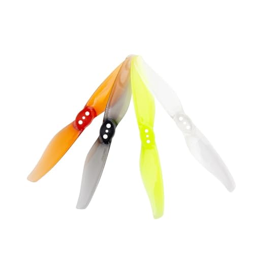 EtriiQURV 4 Paare/8 Stück Gem Fan Hurricane 3018 1,5 Mm 2 Mm 3 X 1,8 3 Zoll RC Propeller Drone Quadcopter FPV Racing DIY Zubehör Ersatzteile(2mm Clear) von EtriiQURV