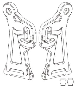 EtriiQURV MJX Hyper Go 14209 14210 Originalersatzteil for Querlenker, Stoßdämpfer, Reifen, Chassis, Karosserie, Antriebswelle, Ersatzteil, Originalteil(14220B) von EtriiQURV