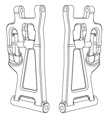 EtriiQURV MJX Hyper Go 14209 14210 Originalersatzteil for Querlenker, Stoßdämpfer, Reifen, Chassis, Karosserie, Antriebswelle, Ersatzteil, Originalteil(14250B) von EtriiQURV