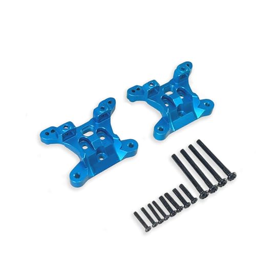 EtriiQURV for SCY1/16 16101 16102 16103 16106 16201 PRO High Speed ​​RC Auto Verbesserte Metallbeschläge Vorne Und Hinten Schock Halterungen(Blue) von EtriiQURV