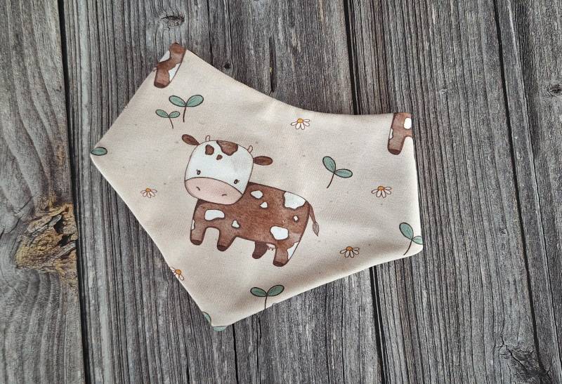 Baby Halstuch Lätzchen Kuh Jungen Mädchen Braun Geburt Geschenk Taufe Kühe Spucktuch Schal Beige Blumen Bauernhof Tiere Süß Babykleidung von Etsy - 17Maschen