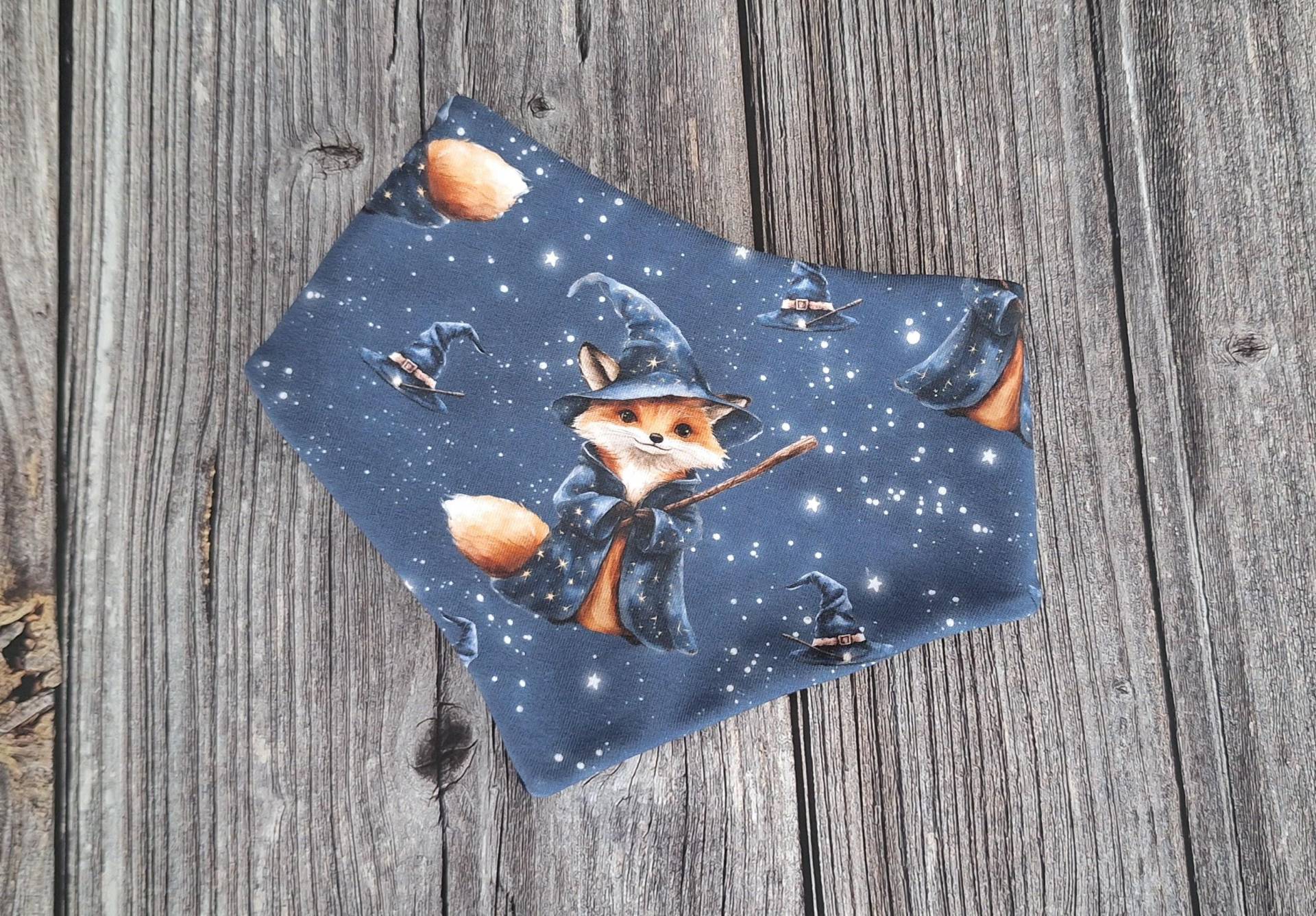 Baby Halstuch Zauberfuchs Blaubaumwolle Spucktuch Geschenk Geburt Taufe Kind Kinder Jersey Magie Magic Zaubern Hexen Zauberstab Fuchs von Etsy - 17Maschen