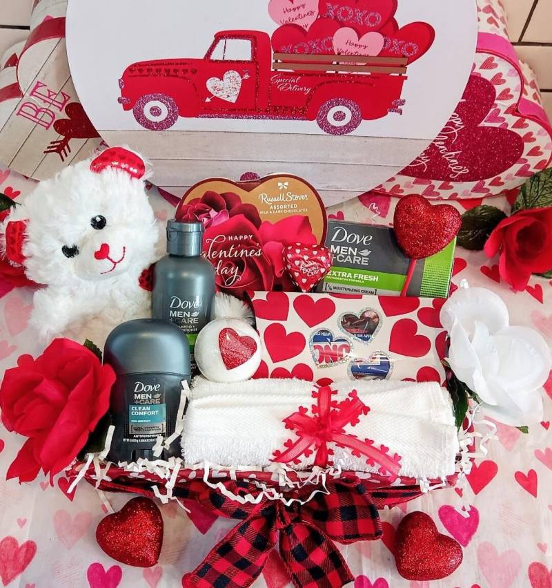 Valentinstag Männer Pflege Taube Bad Körper Gesicht Spa Setrussell Stover Herz Milchschokolade Geschenkkorb Für Ihn Hamper von Etsy - 365giftbasket