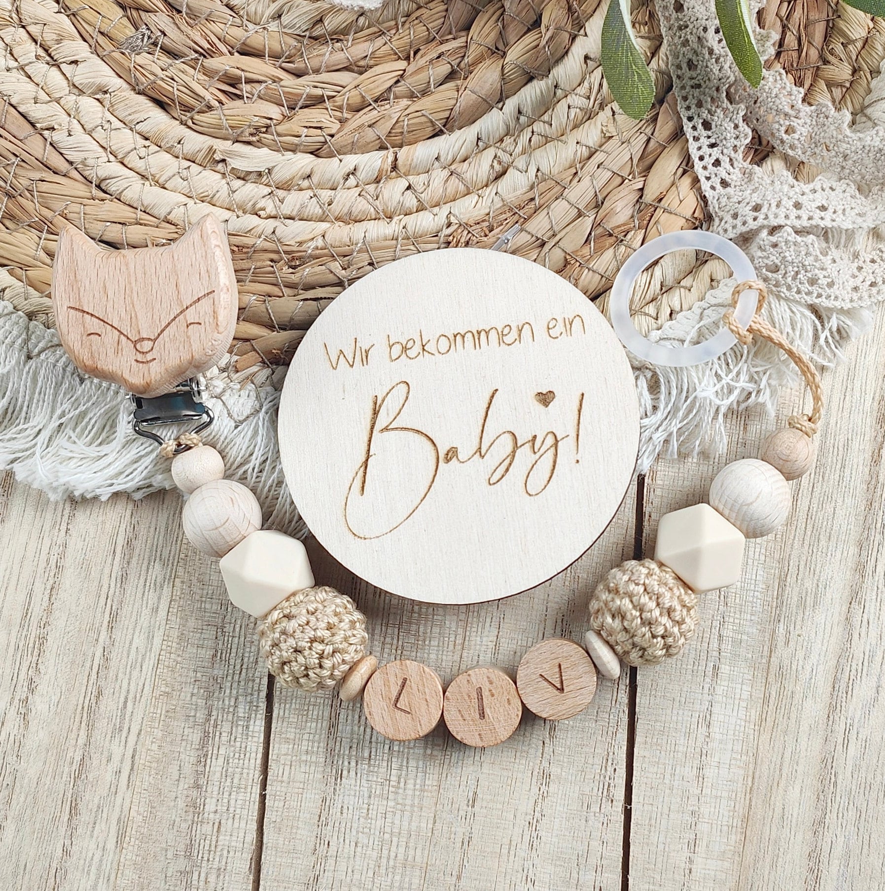 Schnullerkette Personalisiert, Babygeschenk Geburt, Löwe, Fuchs, Mit Namen, Geschenk , Geburt, Taufe, Taufgeschenk Schnullerkette Personalisiert, Babygeschenk Geburt, Löwe, Fuchs, Mit Namen, Geschenk , Geburt, Taufe, Taufgeschenk von Etsy - 7miniwunder