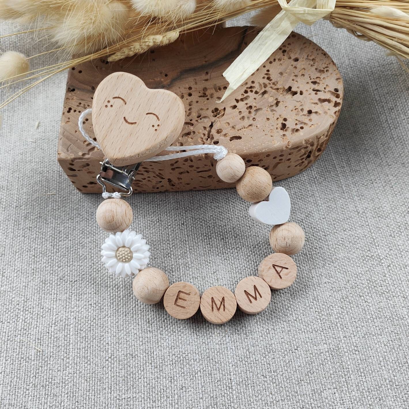 Schnullerkette Mit Namen in Weiß Und Beige Für Mädchen & Jungen Geschenk Zur Babyparty Schnullerkette Mit Namen in Weiß Und Beige Für Mädchen & Jungen Geschenk Zur Babyparty von Etsy - 7miniwunder