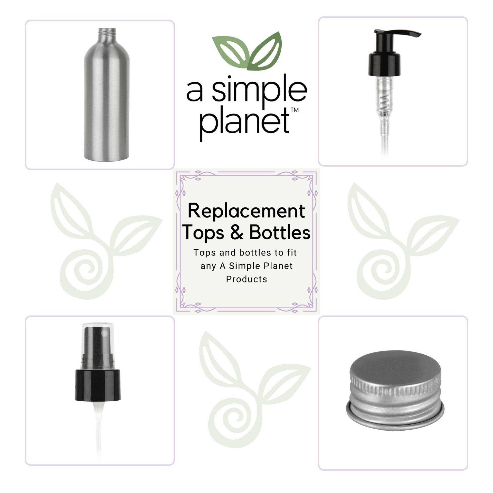 Umweltfreundliche Aluminiumflaschen, Spray Tops Und Lotion Pumps | Zero Waste Behälter von Etsy - ASimplePlanet