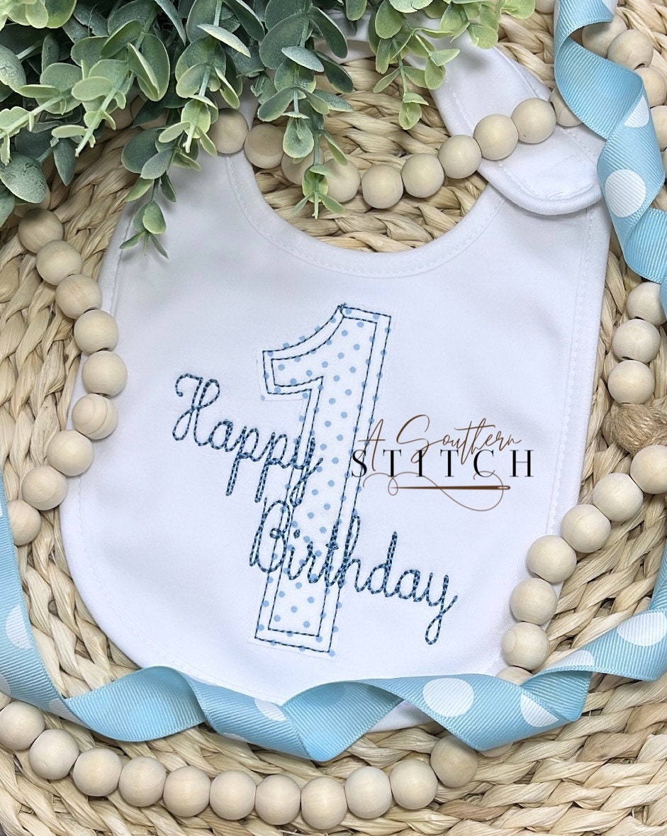 Geburtstagskind Lätzchen | Alles Gute Zum Geburtstag Smash Kuchen Monogrammed Erster von Etsy - ASouthernStitchMS