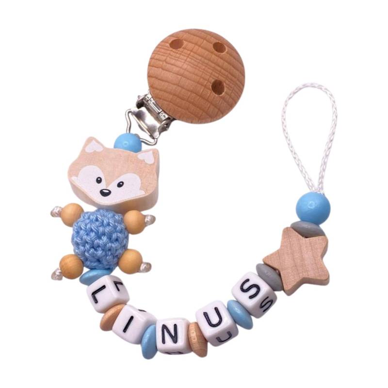 Schnullerkette Mit Namen | Personalisiert Für Mädchen Und Jungen Motiv Fuchs von Etsy - AVHEnterprise