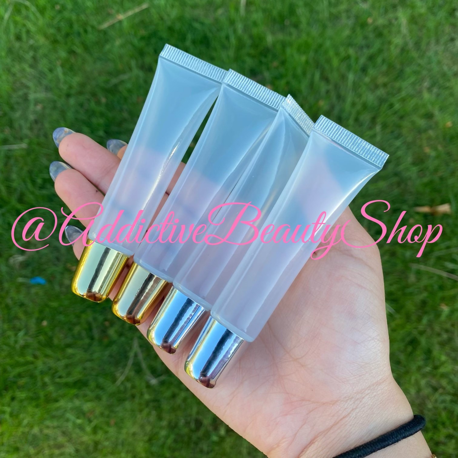 10 Stück Squeeze Lipgloss Tubes 15Ml Silber & Goldkappen von Etsy - AddictiveBeautyShop