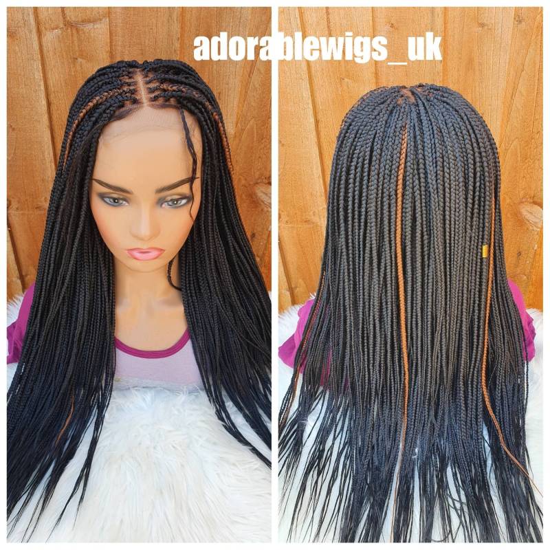 Handmade Braided Full Closure Knotless Braid Wig/ Wigs For Blackwomen von Etsy - Adorablewigsuk