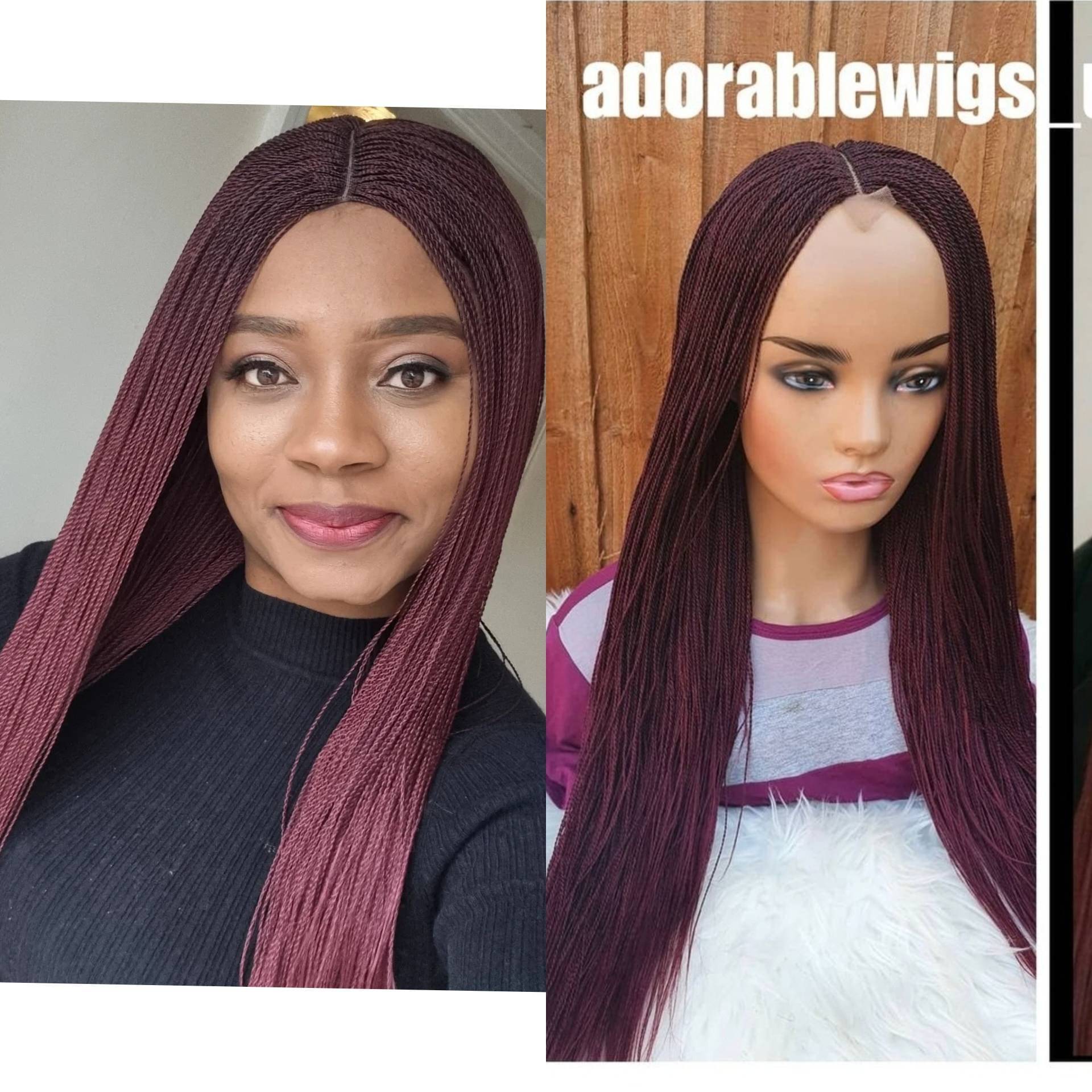 Handmade Braided Micro Twist Wig/ Senegalese Twist 26 Inch Color 39 von Etsy - Adorablewigsuk