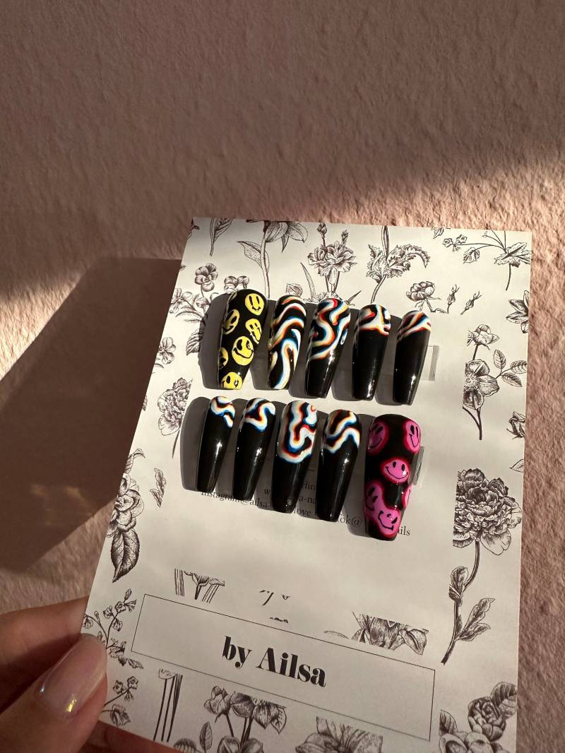 Press On Nail Set Handgemalt - Nägel Zum Aufkleben Handarbeit- Künstliche von Etsy - AilsaNails