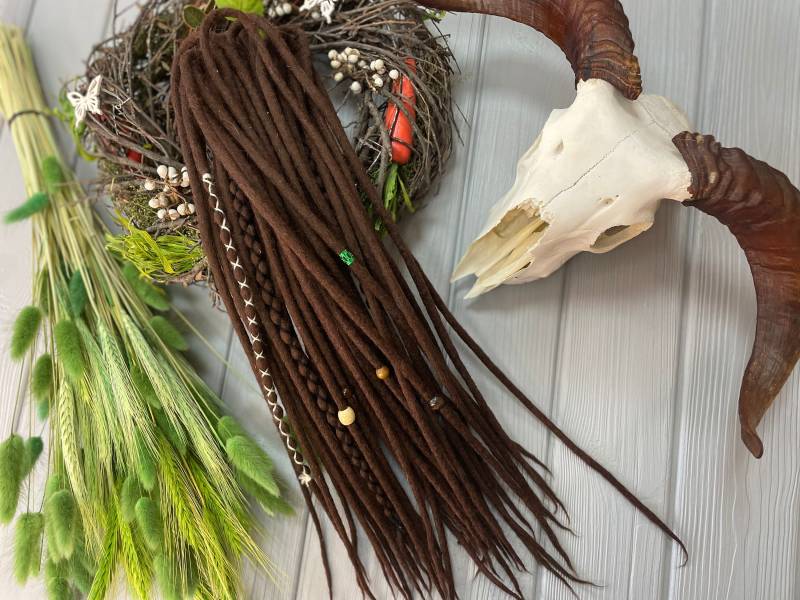 Dreads Komplettes Set Von Wolle Dreadlocks Handgemachte Doppelseitige Boho Für Hochzeit Prinzessin von Etsy - AliceDreads