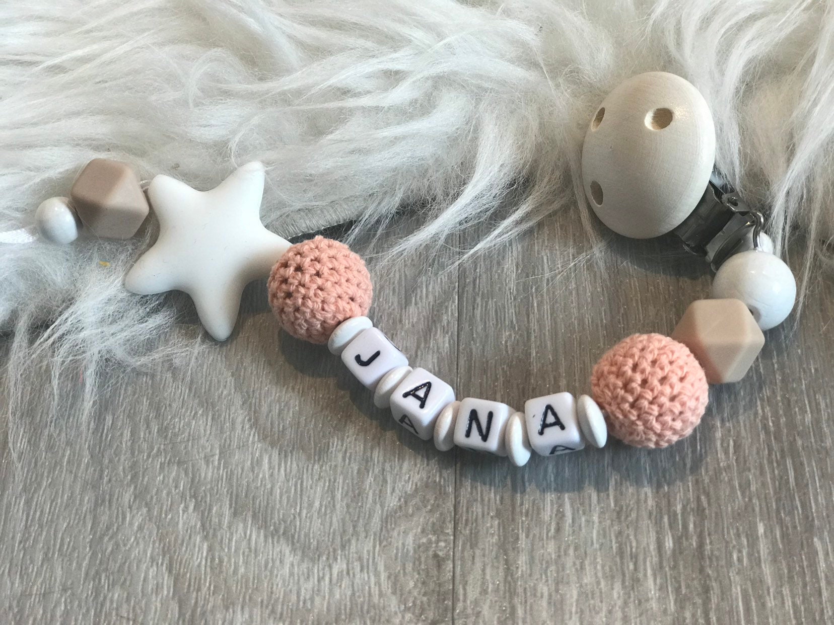 Schnuller Baby Geburtsgeschenk Personalisiert Taufgeschenkschnullerkette Mit Name von Etsy - AllesausliebeByInka