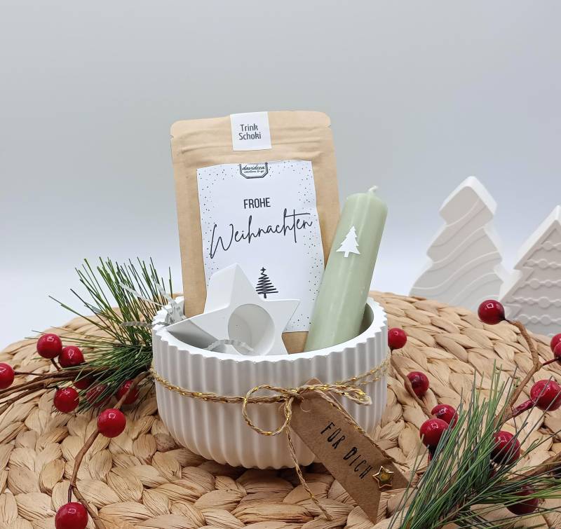 Geschenkset Zu Weihnachten | Mitbringsel Wichteln Mit Kaffee/Tee/ Schoki Geschenk Freundin Muttertag Schale Kerze von Etsy - AllgaeuRebellen