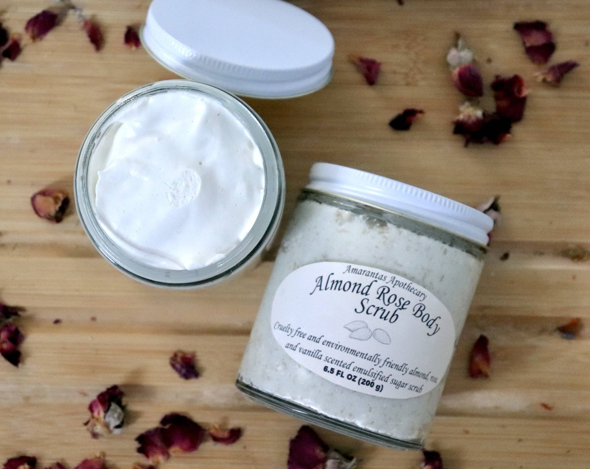 Mandel Und Rose Duft Zuckerpeeling Peitsche Körperbutter Geschenk Set von Etsy - AmarantasApothecary