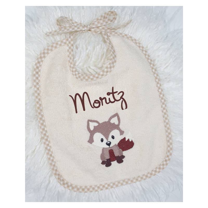 Lätzchen Mit Name, Fuchs, Beige, Personalisiert, Geschenk Baby, Zur Geburt, Taufe, Babygeschenk von Etsy - AmeliesweltGeschenke