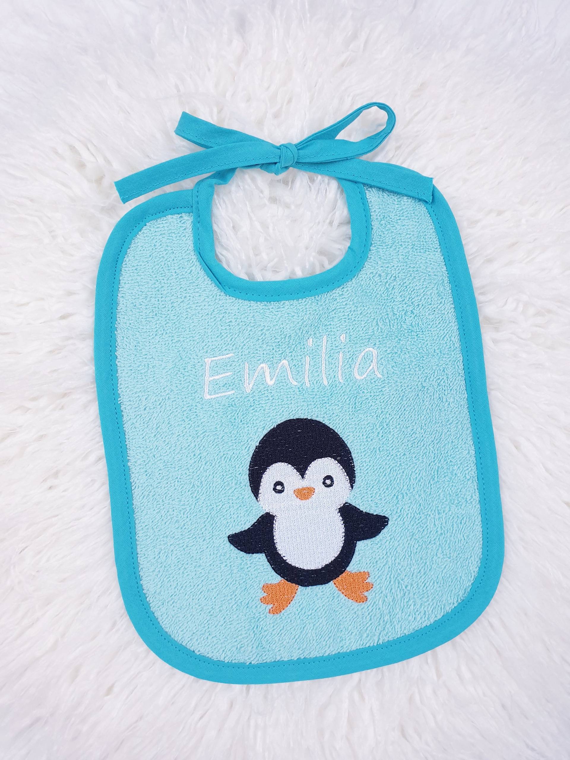 Lätzchen - Mit Namen Kleiner Pinguin Personalisiert Babylätzchen Latz Babygeschenk Taufgeschenk von Etsy - AmeliesweltGeschenke