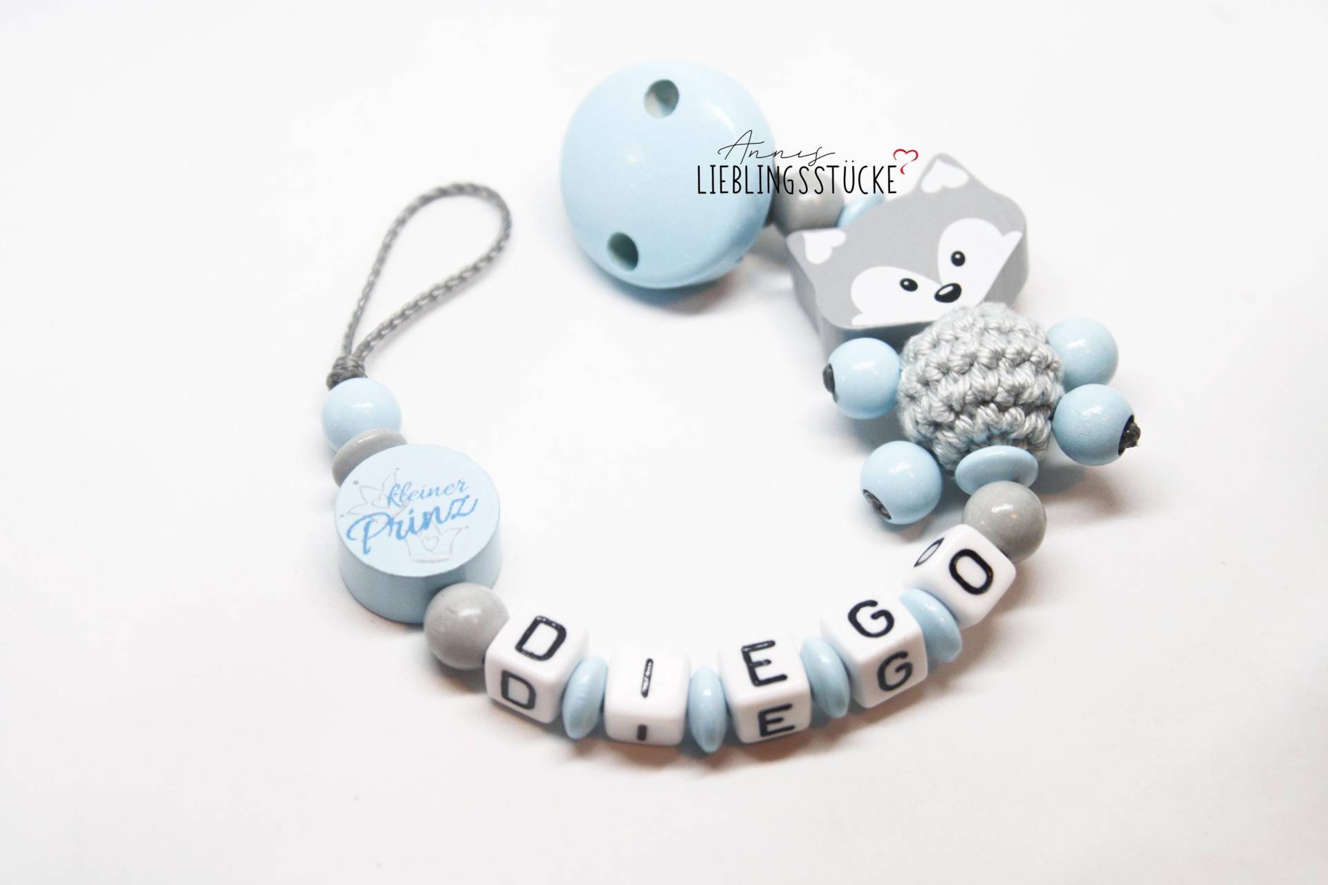 Schnullerkette Mit Namen Junge Personalisiert Fuchs Kleiner Prinz Geburt Taufe Babygeschenk Babyparty von Etsy - AnniLieblingsstuecke