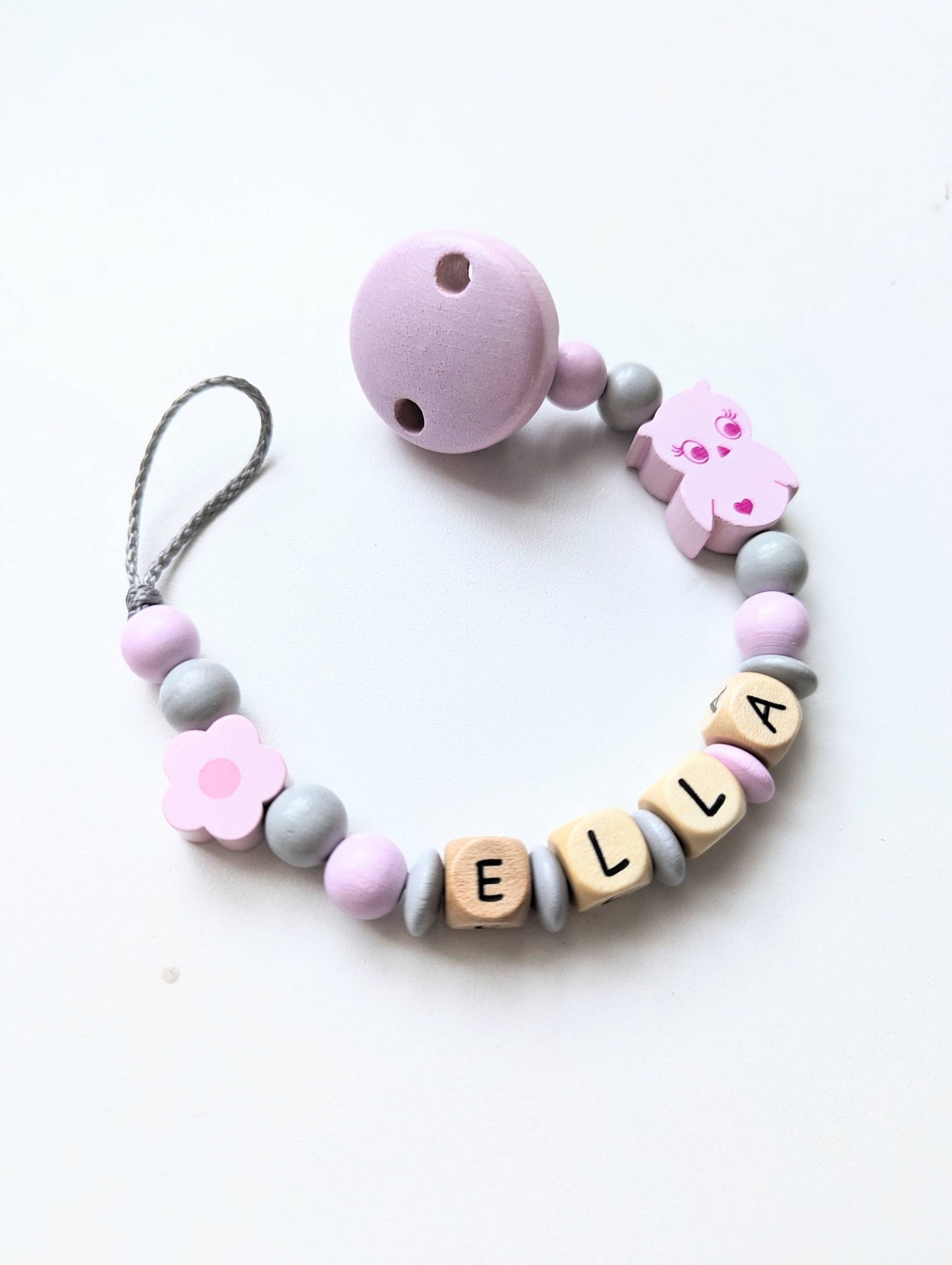 Schnullerkette Mit Namen Mädchen Personalisiert Eule Rosa Geburt Taufe Babygeschenk Babyparty von Etsy - AnniLieblingsstuecke