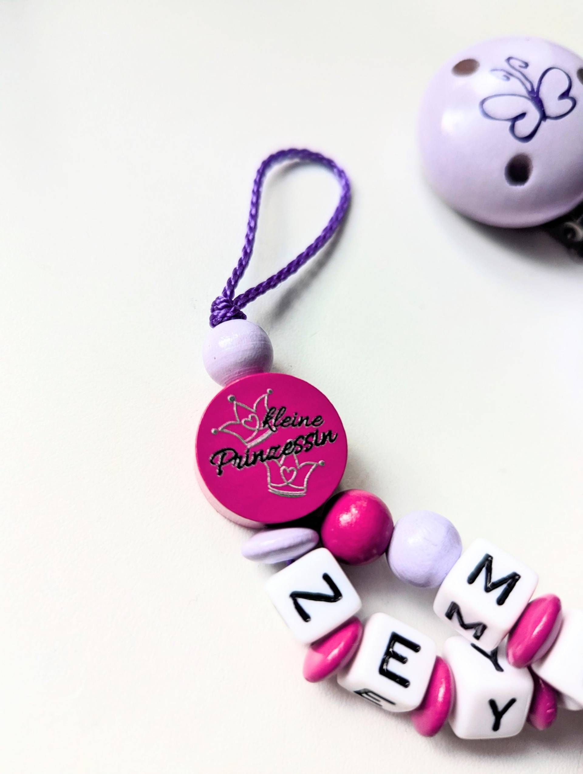 Schnullerkette Personalisiert Doppelname Fuchs Pink Flieder Schnullerkette Personalisiert Doppelname Fuchs Pink Flieder von Etsy - AnniLieblingsstuecke