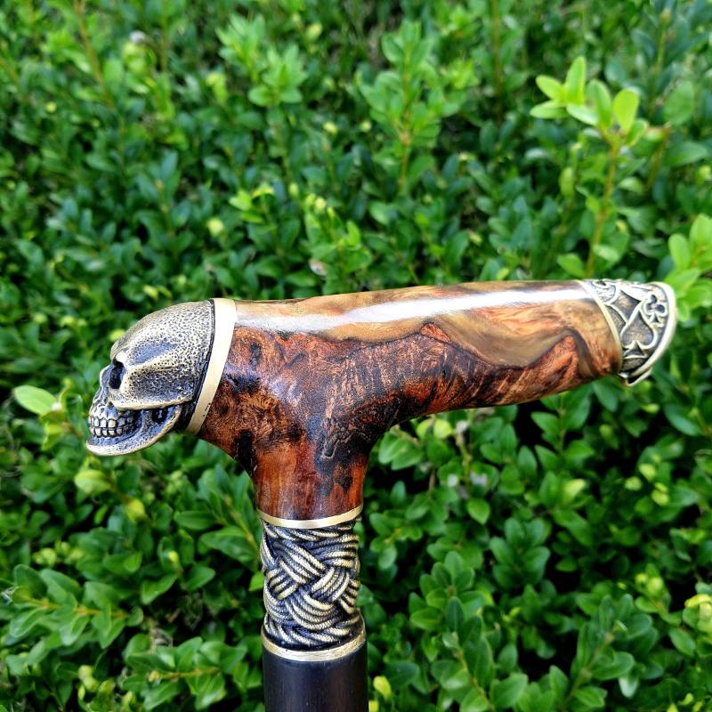 Hawk Walking Cane Gehstock Handarbeit Holz Hybrid Acryl Burl Handle E59 von Etsy - Artcrafft