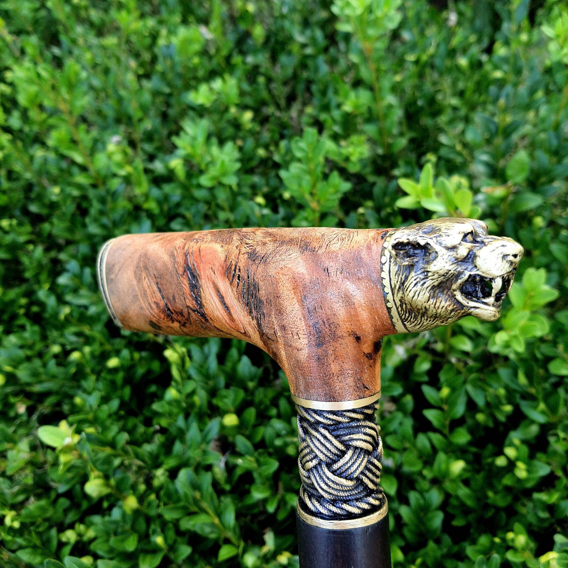 Hawk Walking Cane Gehstock Handarbeit Holz Hybrid Acryl Burl Handle E60 von Etsy - Artcrafft