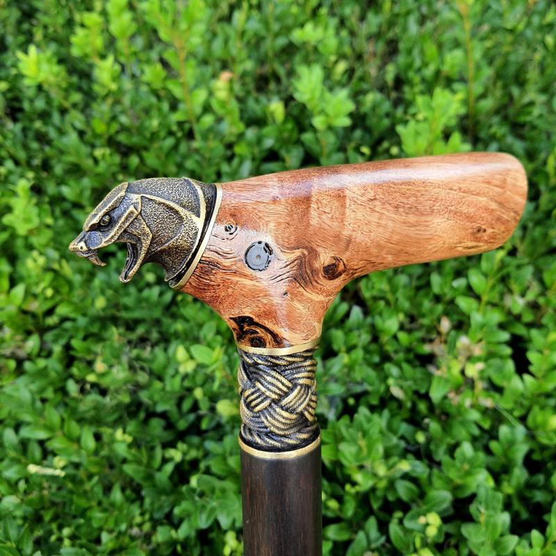 Walking Cane Stick Handarbeit Holz Hybrid Acryl Burl Handle E30 von Etsy - Artcrafft