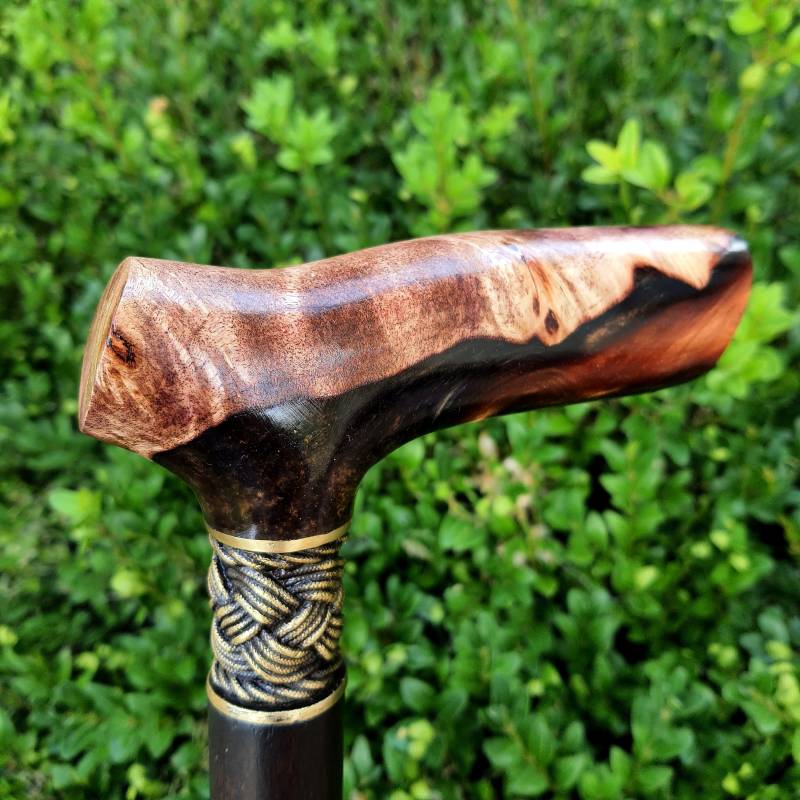 Walking Cane Stick Handarbeit Holz Hybrid Acryl Burl Handle E8 von Etsy - Artcrafft