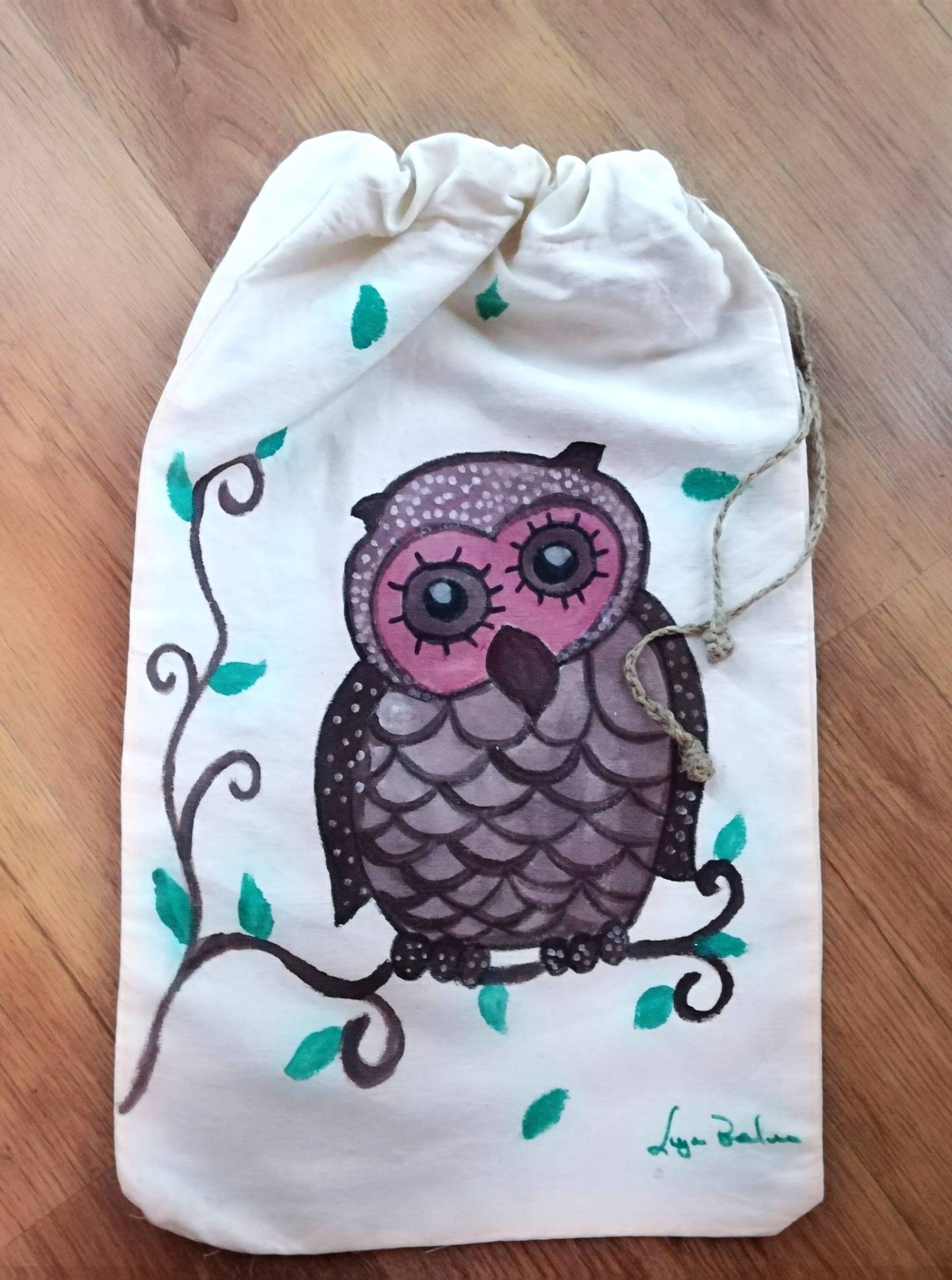 Wickeltasche, Handbemalte Eule von Etsy - ArtisticWorkshop