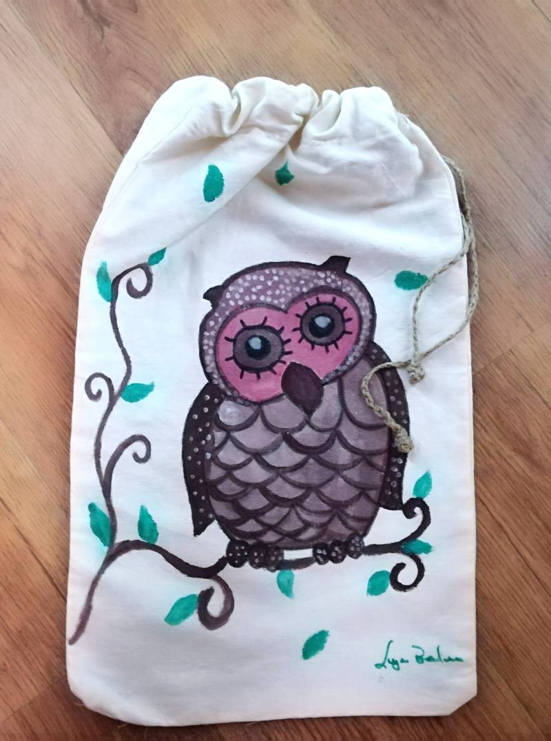 Wickeltasche, Handbemalte Eule von Etsy - ArtisticWorkshop