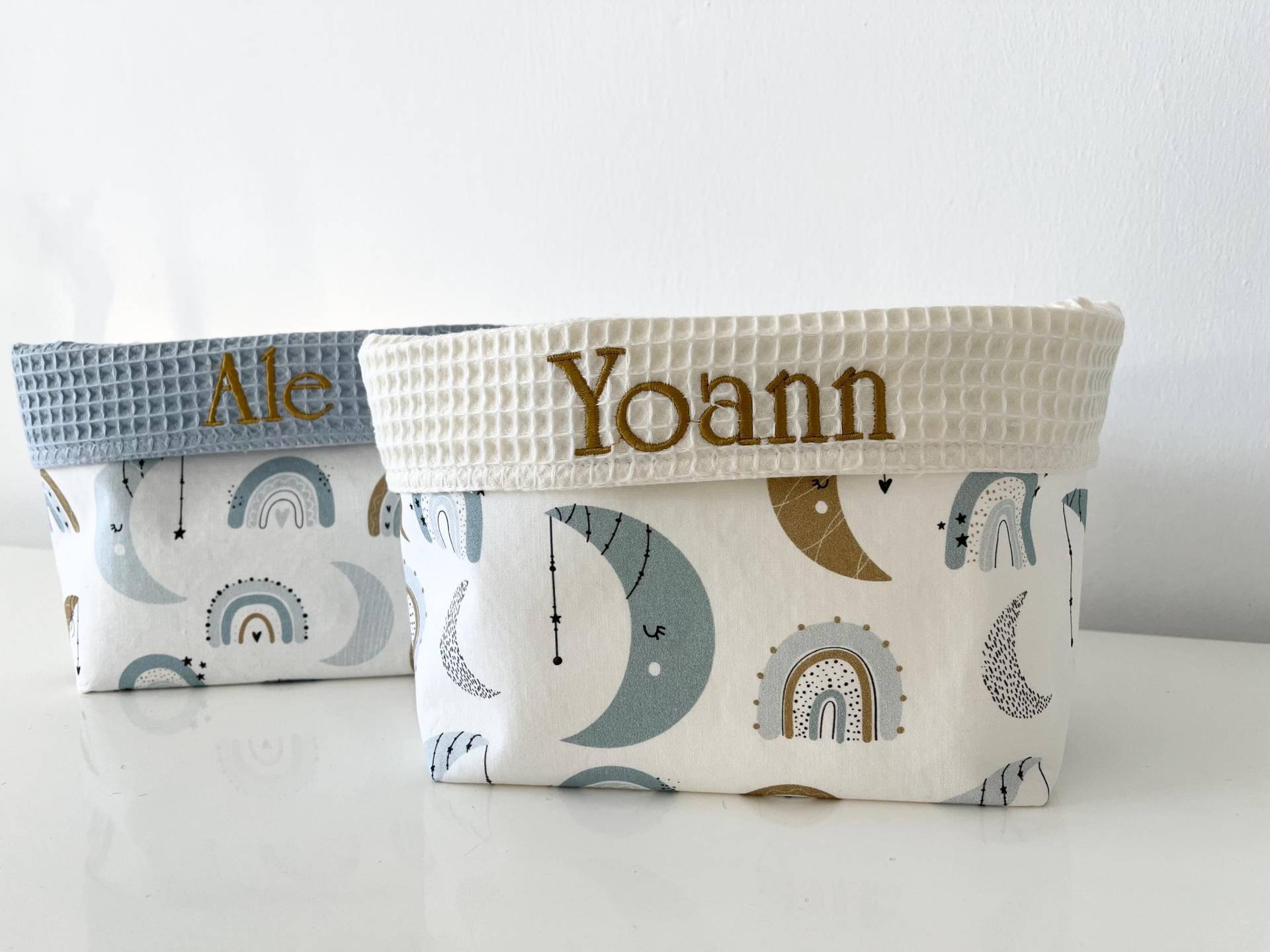 Individualisierter Handgemachter Korb, Baby-Shower-Geschenkkorb, Baumwollseil Korb, Aufbewahrungskorb, Wickeltisch, Körbchen Mit Namen S+M Individualisierter Handgemachter Korb, Baby-Shower-Geschenkkorb, Baumwollseil Korb, Aufbewahrungskorb, Wickeltisch, Körbchen Mit Namen S+M von Etsy - AtelieMagique