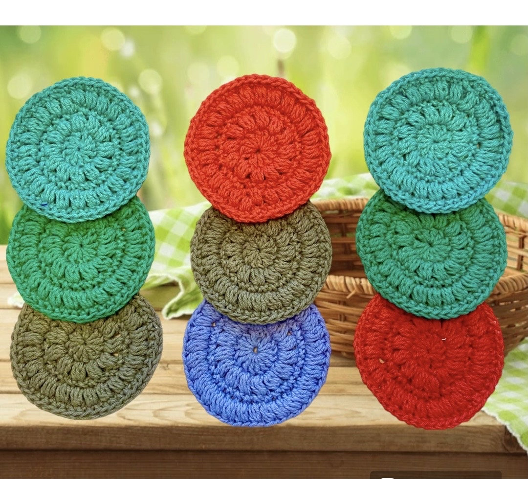 Gesichtspeeling - 100% Baumwolle, Gesichtspads/-Tücher Aus Bio-Baumwolle, Umweltfreundliche, Gehäkelte Scrubbies, Wiederverwendbare von Etsy - AtelierRSembroidery